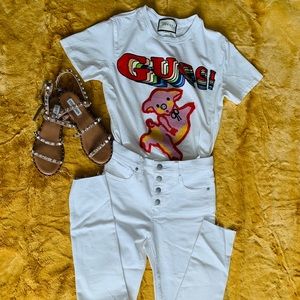 Madewell white 9” mid-rise skinny jean